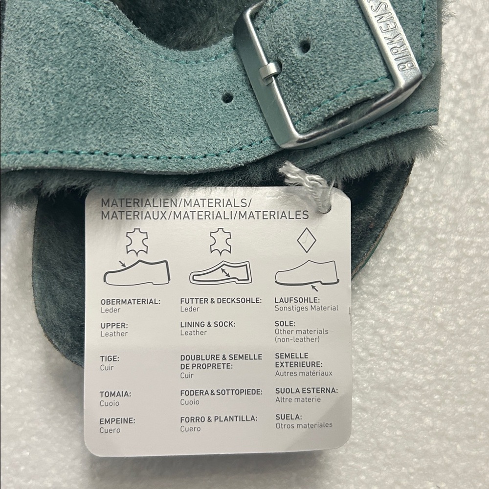 Birkenstock Women’s Arizona Shearling Lined - Color: Beryl - Picture 8 of 9